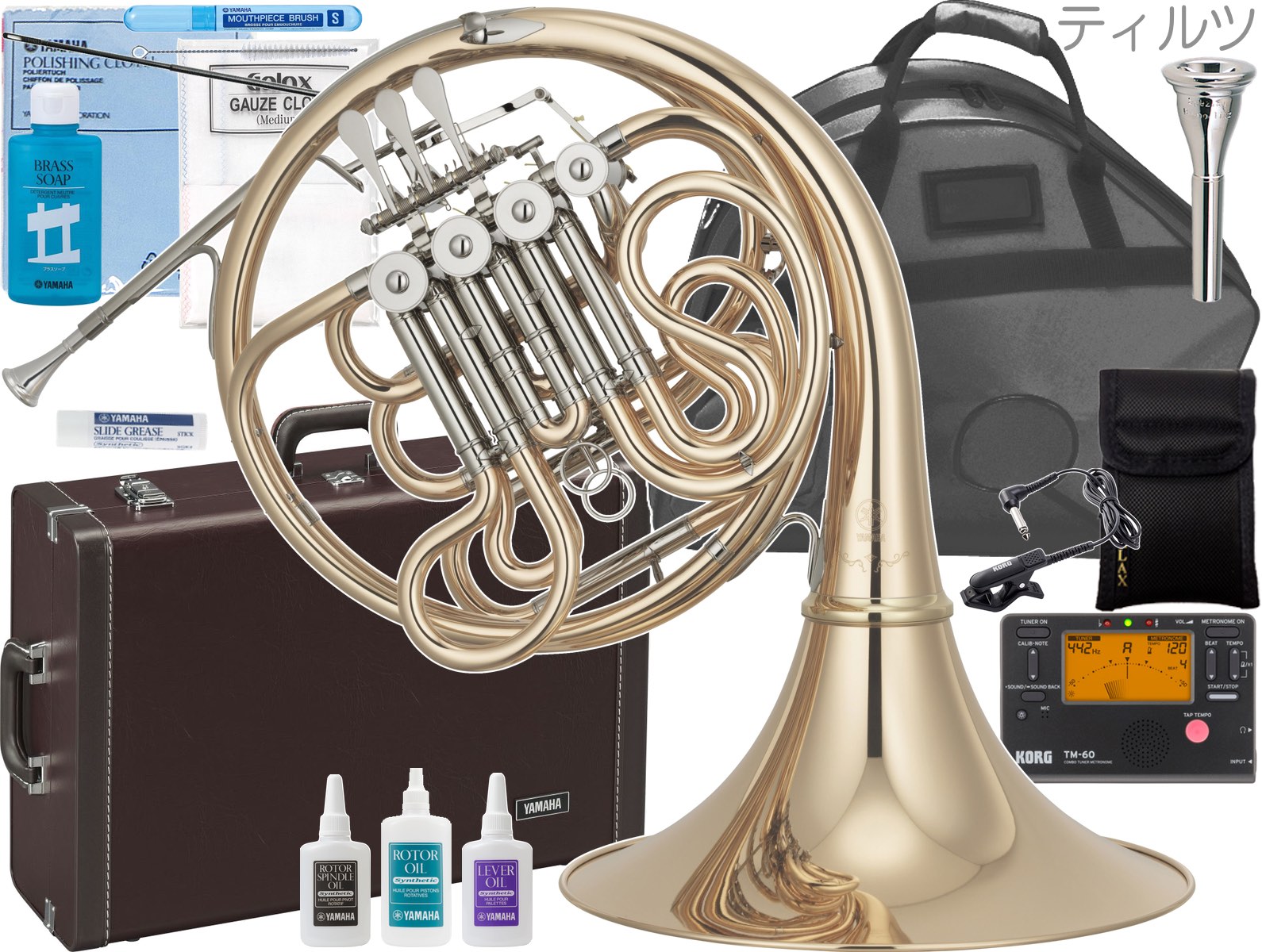 【楽天市場】YAMAHA ( ヤマハ ) YHR671GD フレンチホルン デタッチャブル ガイヤータイプ フルダブル ゴールドブラス