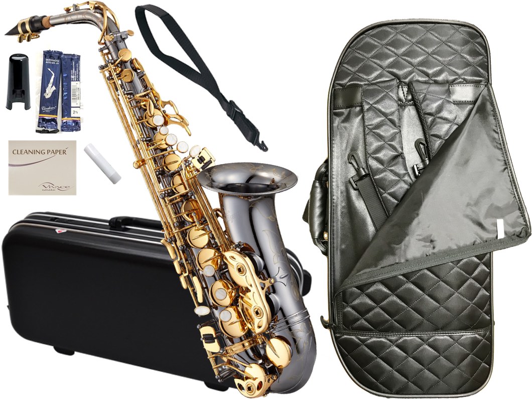 Antigua アンティグア AS4248 パワーベル BG アルトサックス ブラック ゴールド AS-830 ケース セット alto saxophone powerbell Black nickel 　北海道 沖縄 離島不可｜ワタナベ楽器　ＳＨＯＰ