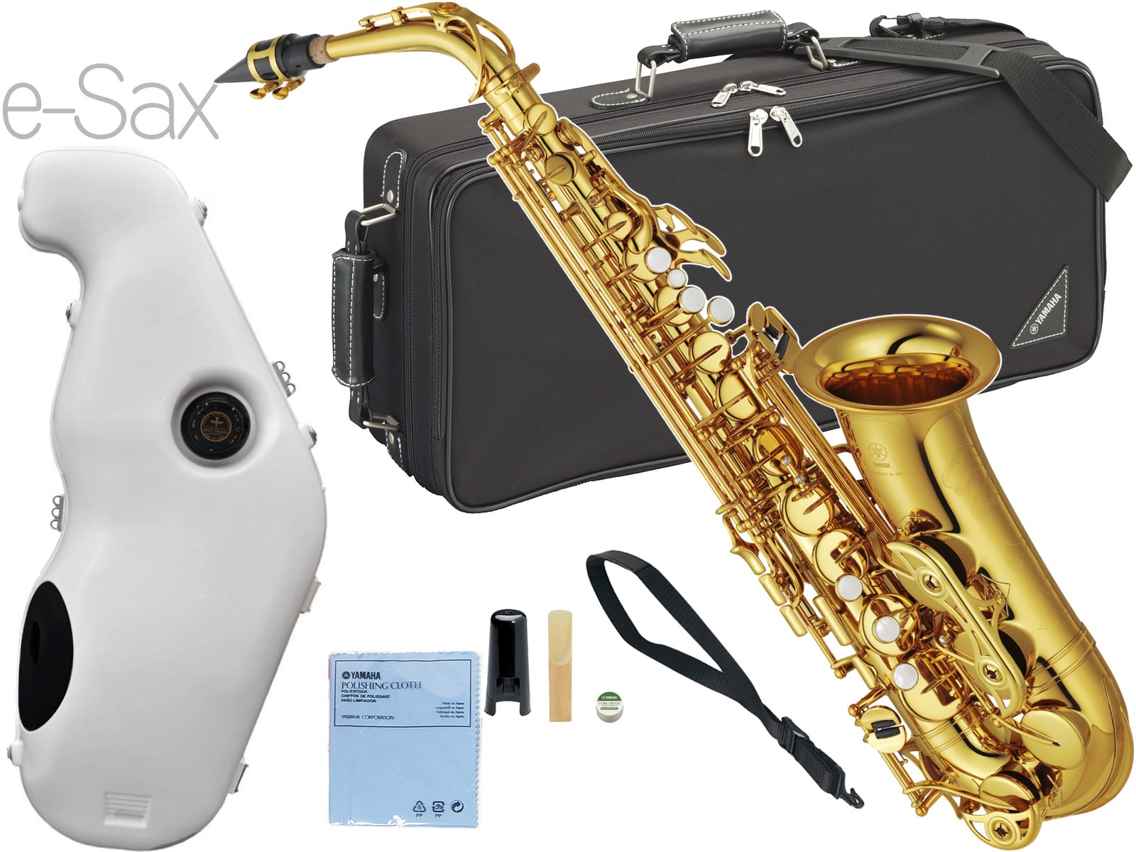 YAMAHA ヤマハ YAS-62 アルトサックス ラッカー ゴールド 日本製 Alto saxophone gold 管楽器 本体 e-Sax ES3-AS セット　北海道 沖縄 離島不可