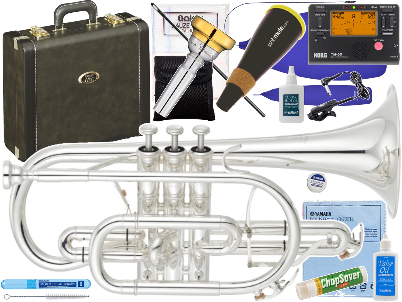 YAMAHA ヤマハ YCR-8335S Cornet 管楽器 B コルネット 銀メッキ 離島