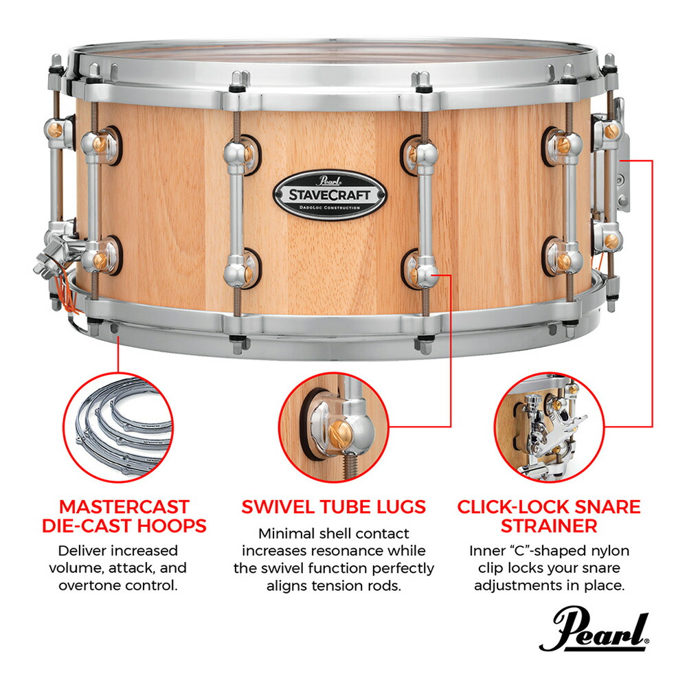 送料0円 Pearl パール Collaboration Snare Drum Buzz FBS1445 B