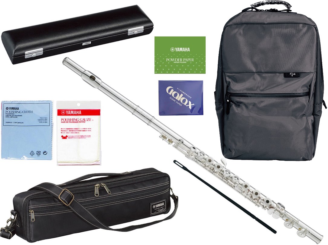 YAMAHA ヤマハ YFL-587 インライン リングキイ フルート フィネス C管 頭部管 銀製 日本製 管楽器 Finesse flute Professional セット A 北海道 沖縄 離島不可|ワタナベ楽器 SHOP