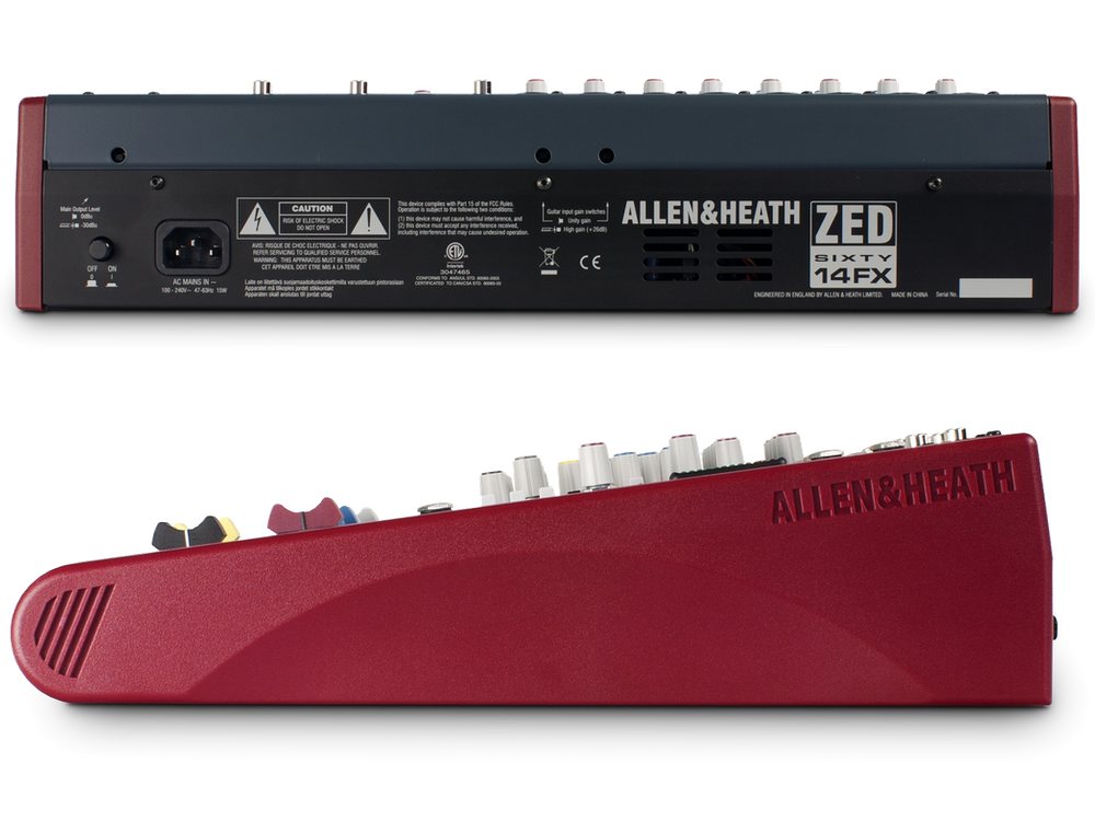 Allen & Heath ZED-60-14FXアナログミキサー with FX (アレン＆ヒース