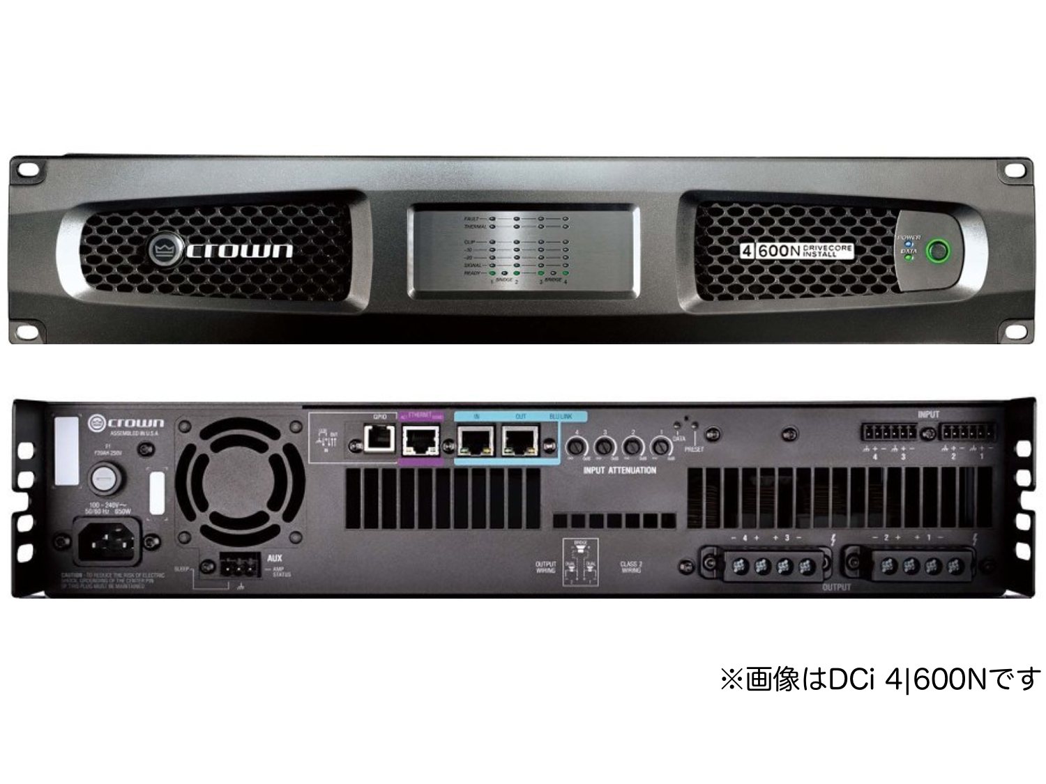 600000円 2022新発 CROWN AMCRON クラウン アムクロン DCi 8 600N パワーアンプ ネットワーク BLU link  対応モデル 8チャンネルモデル Series Network