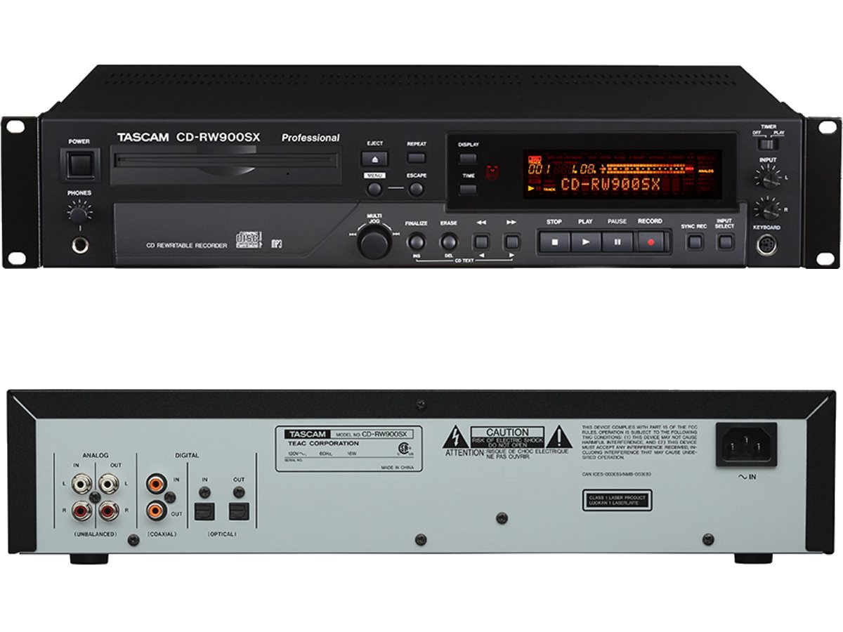 TASCAM CD-RW900SX 業務用CDプレーヤー  レコーダー