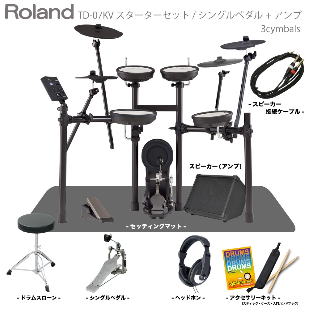 Roland DAP-3X 電子ドラム スローン ペダル スティック (2