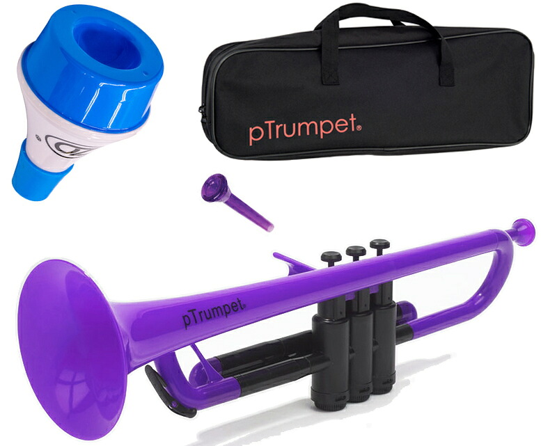 PINSTRUMENTS pTrumpet パープル プラスチック トランペット 管楽器 Pトランペット trumpet purple PTRUMPET1P ミュート セット 1　北海道 沖縄 離島不可 18,788円