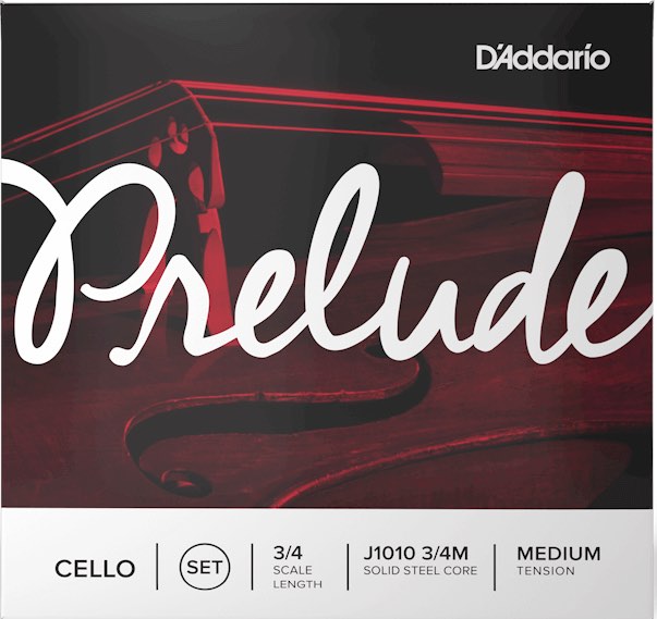 【メール便出荷品】 D'Addario ( ダダリオ ) J1010 3/4M PRELUDE チェロ弦 4本 セット プレリュード 4分の3 Cello Strings set Medium Tension　北海道 沖縄 離島不可
