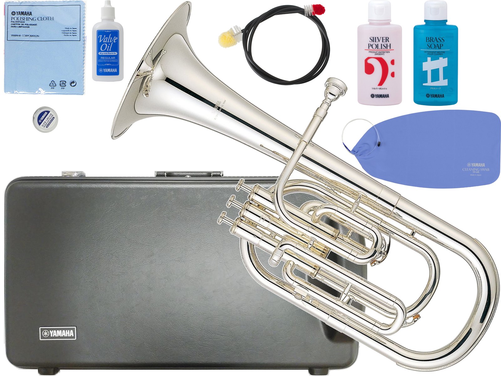 YAMAHA ヤマハ 5年保証サービス対象 YAH-203S アルトホルン 銀メッキ 正規品 E♭ 3ピストン トップアクション 管楽器 Eb alto horn セット C　北海道 沖縄 離島不可