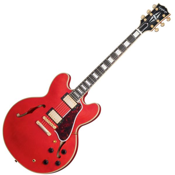 Epiphone セミアコースティックギター レッド ケース付き Epiphone セミアコースティックギター レッド ケース付き - メルカリ