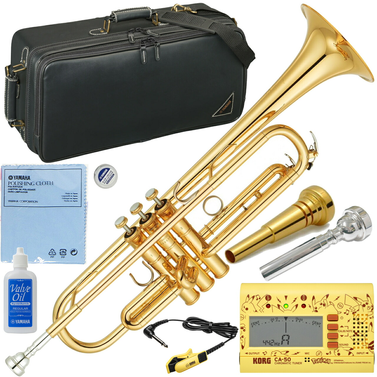 YAMAHA B♭トランペット TR-1310、お手入れセット YAMAHA B♭トランペット TR-1310、お手入れセット