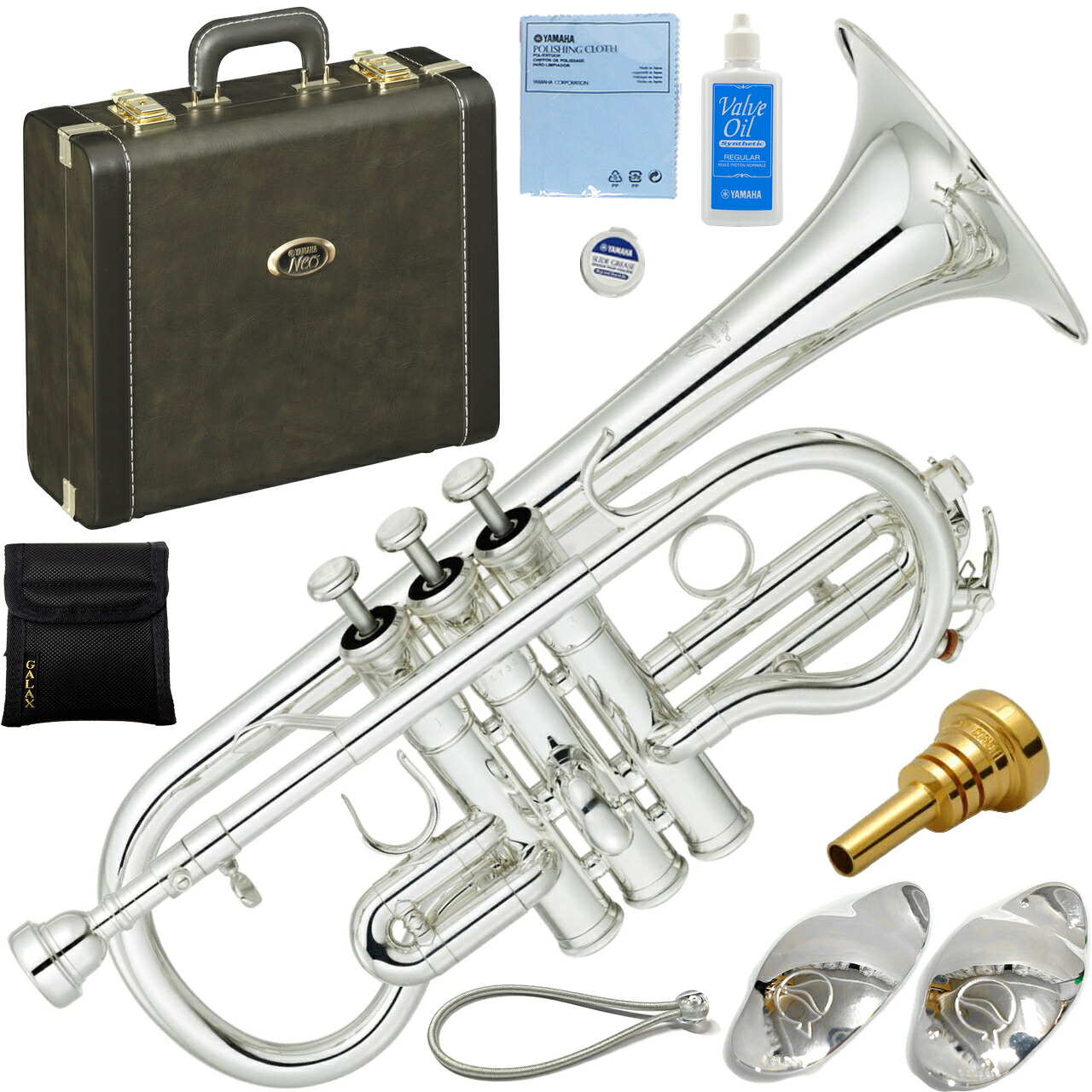 YAMAHA ヤマハ YCR-8620S E♭ コルネット 銀メッキ イエローブラス ネオ 管楽器 Eb Cornet Neo Silver セット B　北海道 沖縄 離島不可