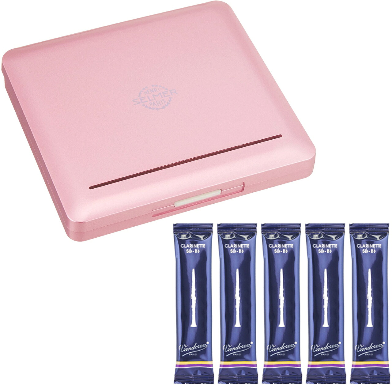 【メール便出荷品】 B♭ クラリネット リードケース サクラピンク 12枚用 収納 プラスチック clarinet reed case vandorenリード セット A 北海道 沖縄 離島不可