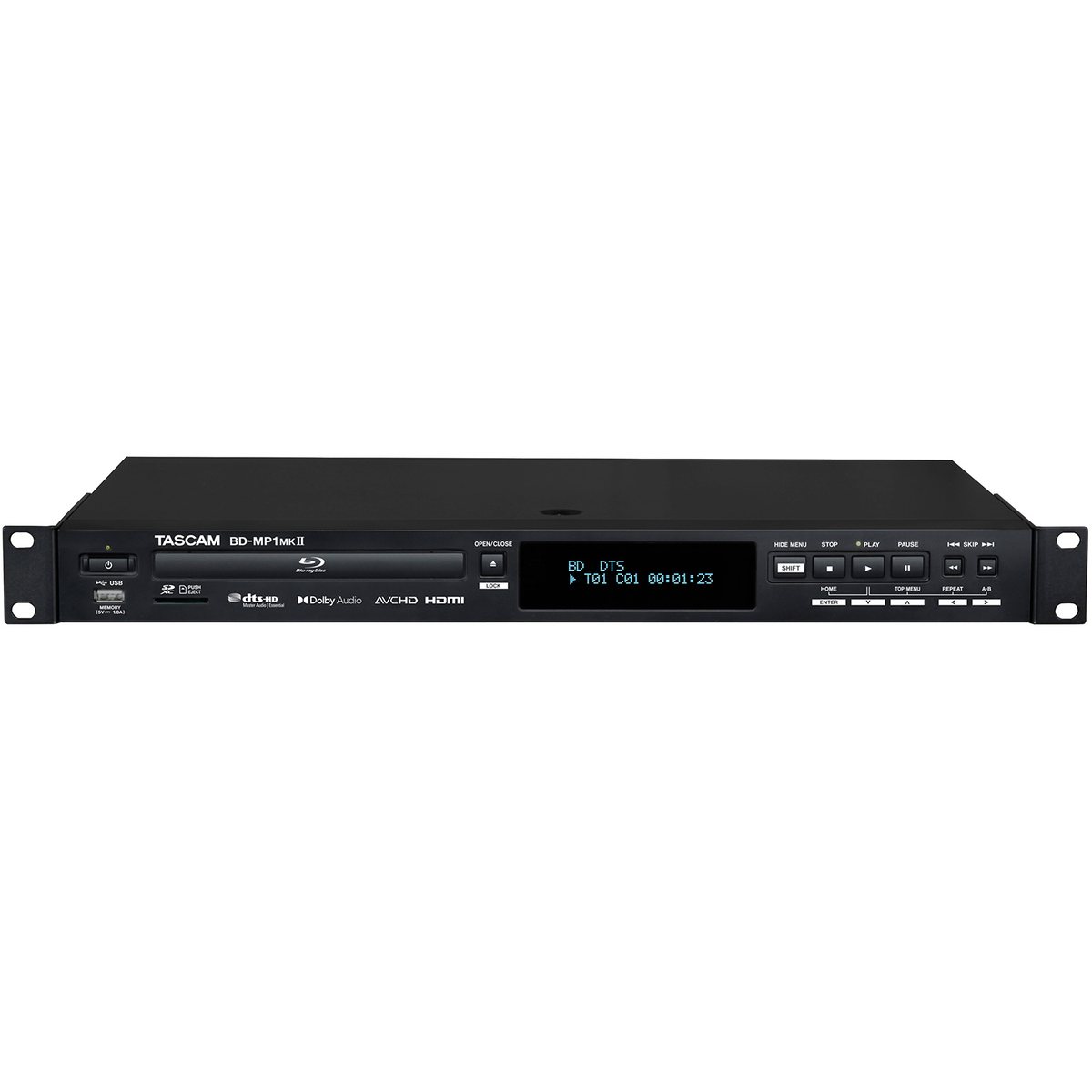 TASCAM  BD-MP1MKII DVD/CD/SD/USBプレーヤー BD-MP1MKII | ブルーレイ/DVD/CD/SDカード/USBメモリ対応