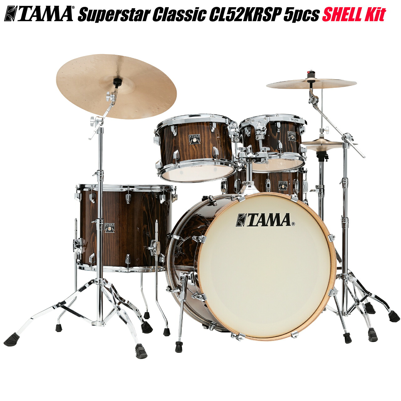 TAMA タマ Superstar Classic Drum Kits CL52KRSP GJP シェルキット ドラムセット【CL52KRSP GJP】【 スティックケース付き 7月11日時点メーカー在庫あり 】 スーパースタークラシック Drums Set｜ワタナベ楽器　ＳＨＯＰ 135,520円