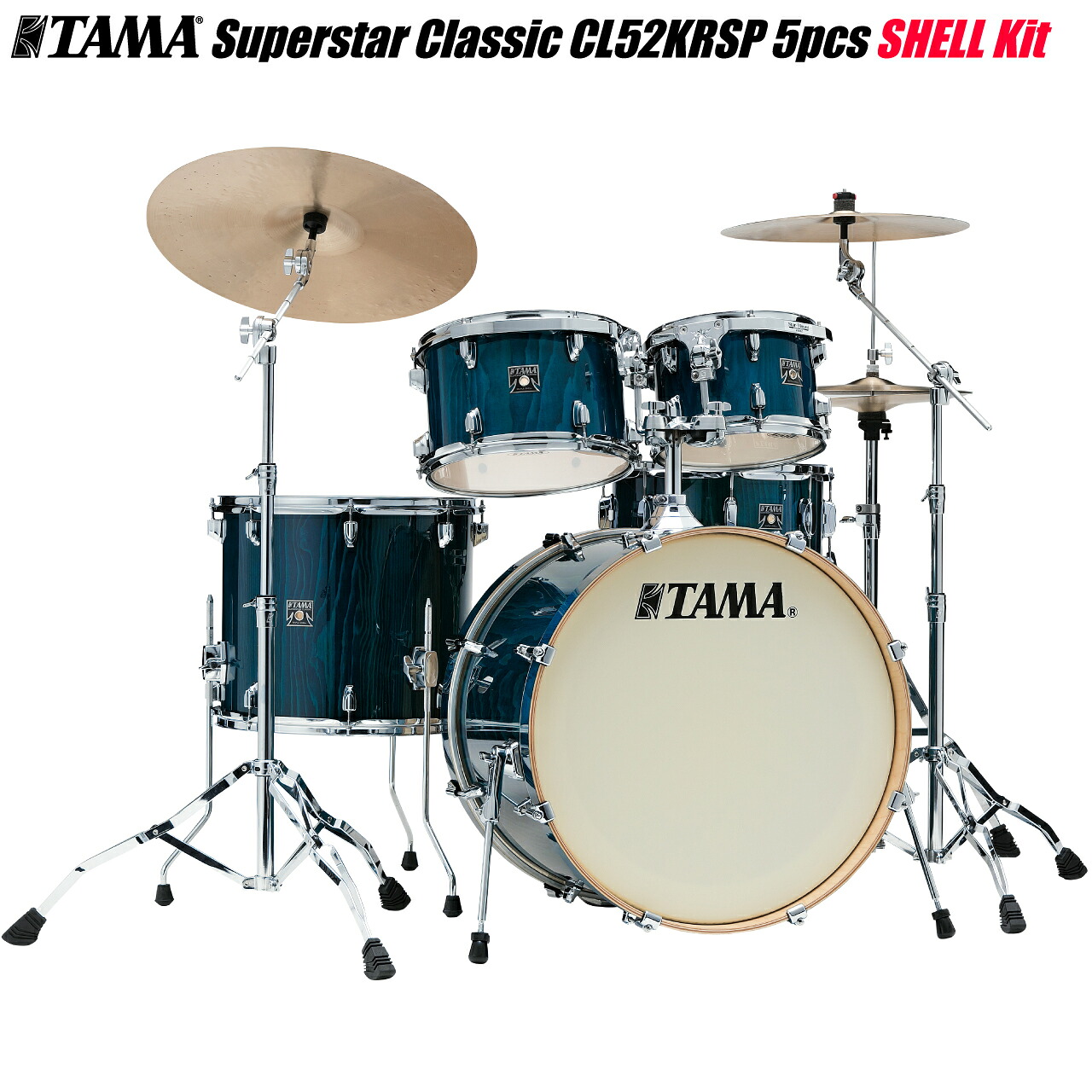 TAMA タマ Superstar Classic Drum Kits CL52KRSP GHP シェルキット ドラムセット【CL52KRSP GHP】【 スティックケース付き 7月11日時点メーカー在庫あり 】 スーパースタークラシック Drums Set｜ワタナベ楽器　ＳＨＯＰ 135,520円