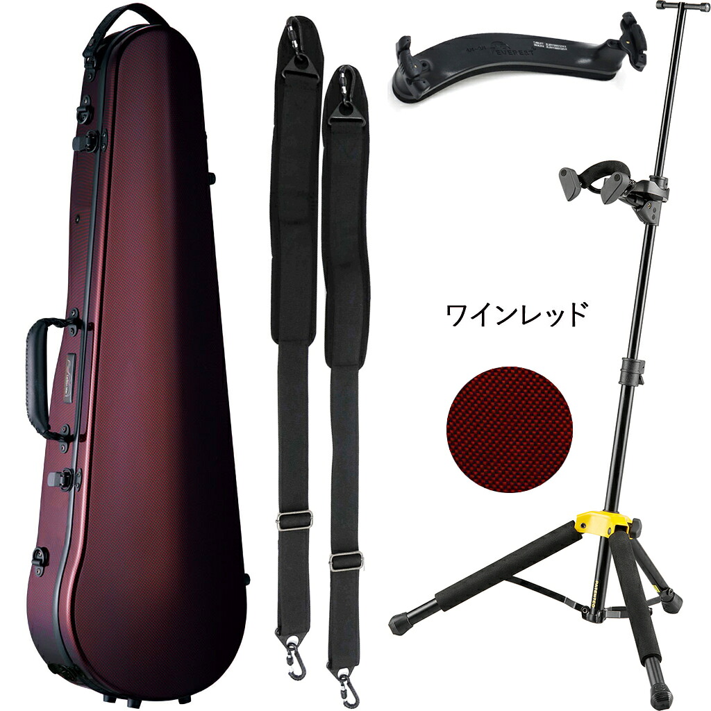 Carbon Mac カーボンマック CFV-2 スリム WRD ワインレッド バイオリン ケース リュック 4/4 ハードケース violin case DS571BB セットZ　北海道 沖縄 離島 代引き 同梱不可｜ワタナベ楽器　ＳＨＯＰ