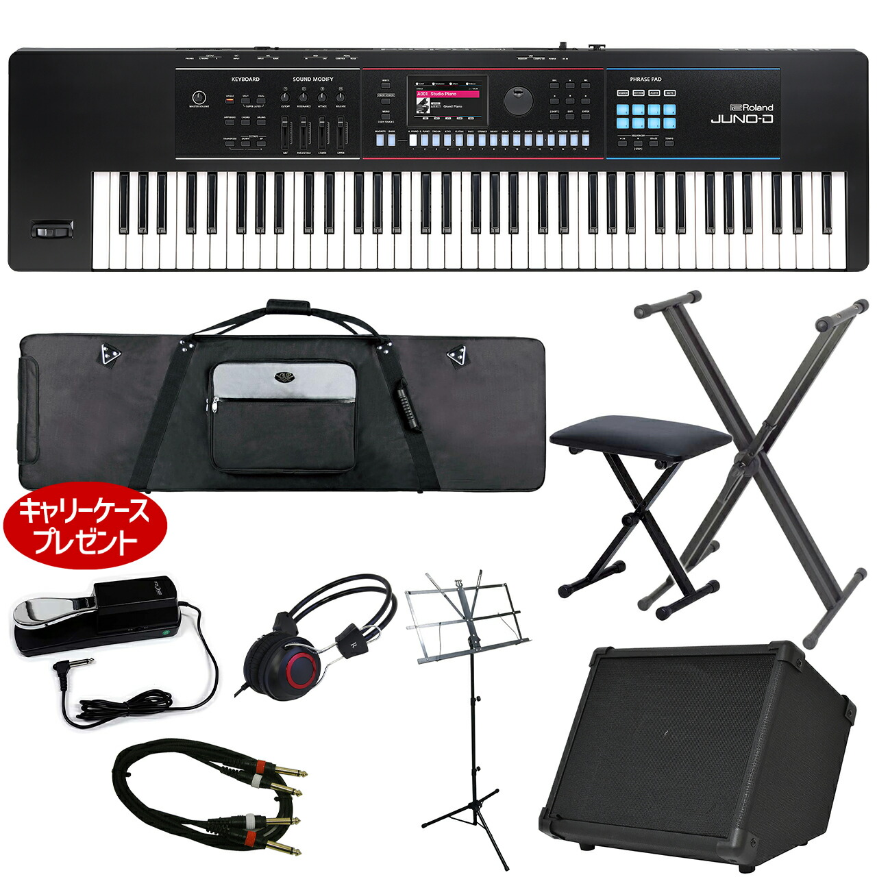 Roland JUNO-D 76鍵 シンセサイザー ケース付き 楽天市場】Roland ローランド JUNO-D7 ライブセット 背負えるケース