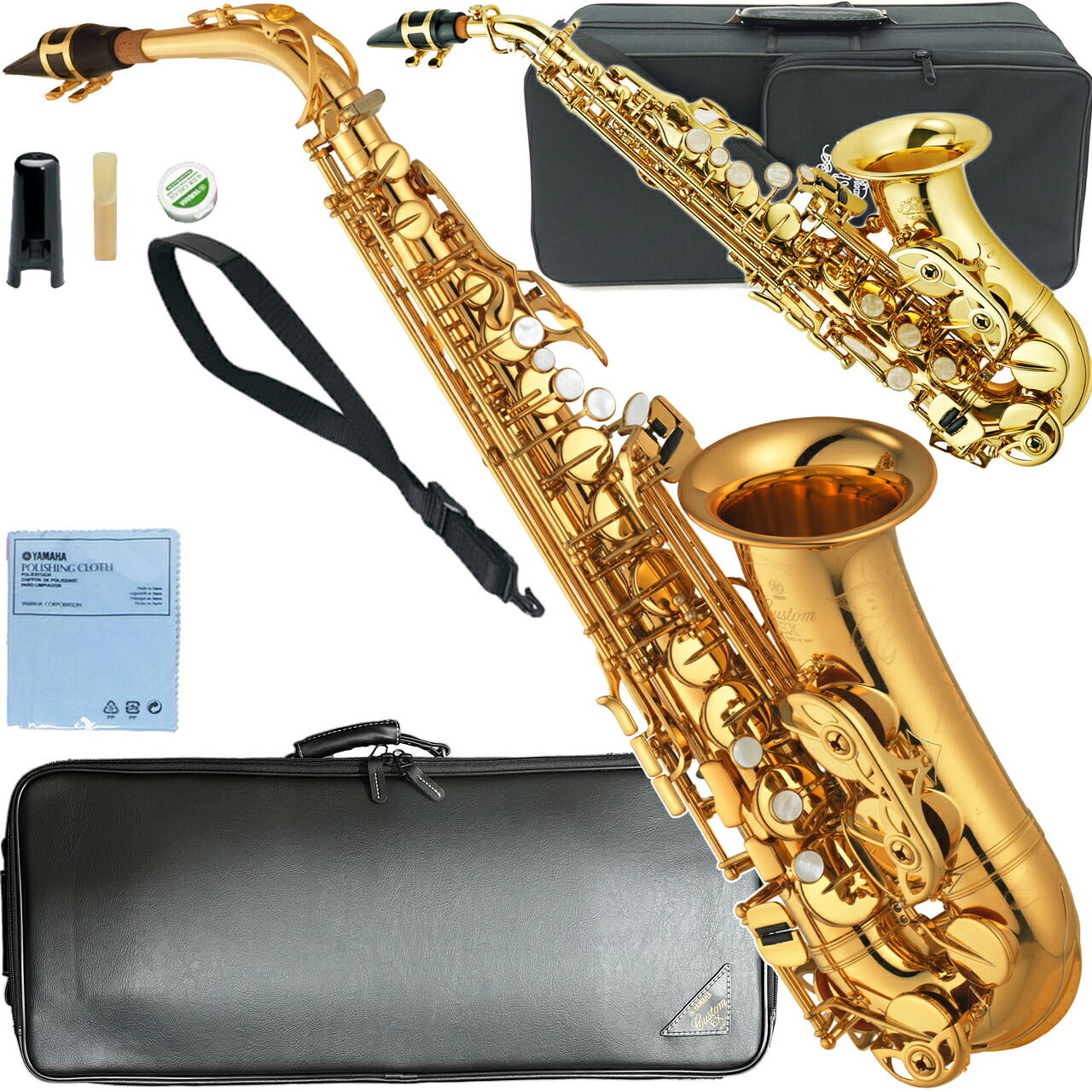 YAMAHA ヤマハ 5年保証サポート対象 YAS-875EX アルトサックス ラッカー Alto saxophone gold Custam Jマイケルソプラノサックスセット　北海道 沖縄 離島 代引き不可