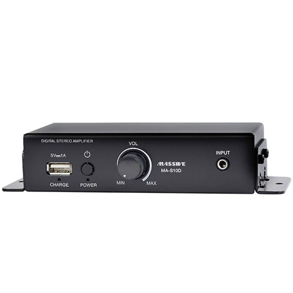 MASSIVE マッシブ MA-S10D ◆ Bluetooth非対応 10W+10W 小型デジタルステレオアンプ パワーアンプ ローインピーダンス専用【4月3日時点、在庫あり 】