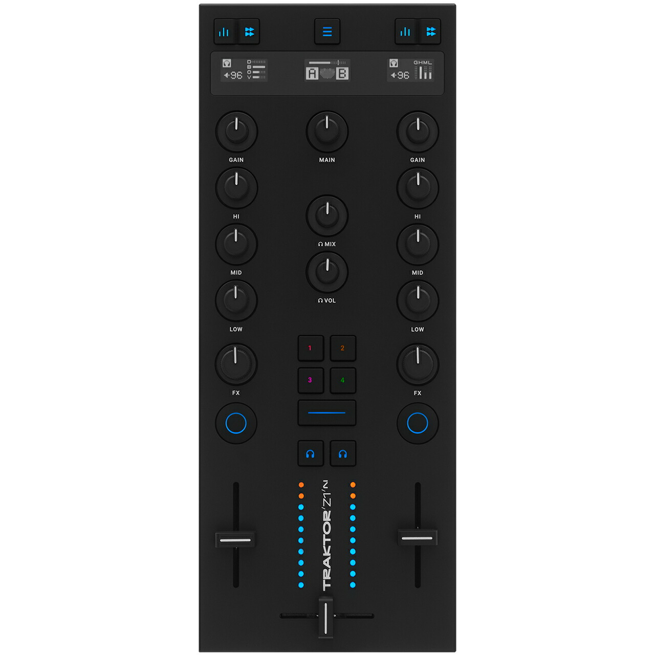 Traktor Z1 mk2（OYAIDEケーブル・Traktor Pro4付） 4つのノブでステムをミックスできる“クリエイティブ・ミキサー