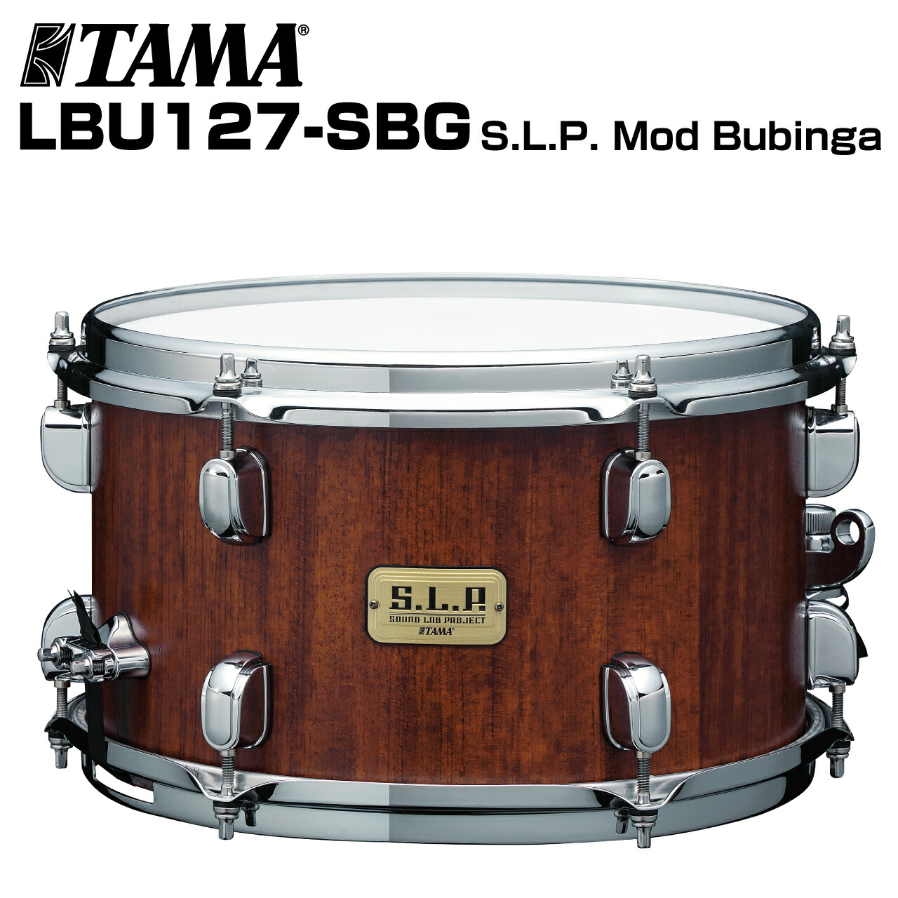 TAMA タマ S.L.P. Mod Bubinga 12” × 7” Snare Drum LBU127 SBG【LBU127 SBG】【 新製品 在庫有り 春特価 タイムセール 】 ドラム スネア ブビンガ 小口径 メイン