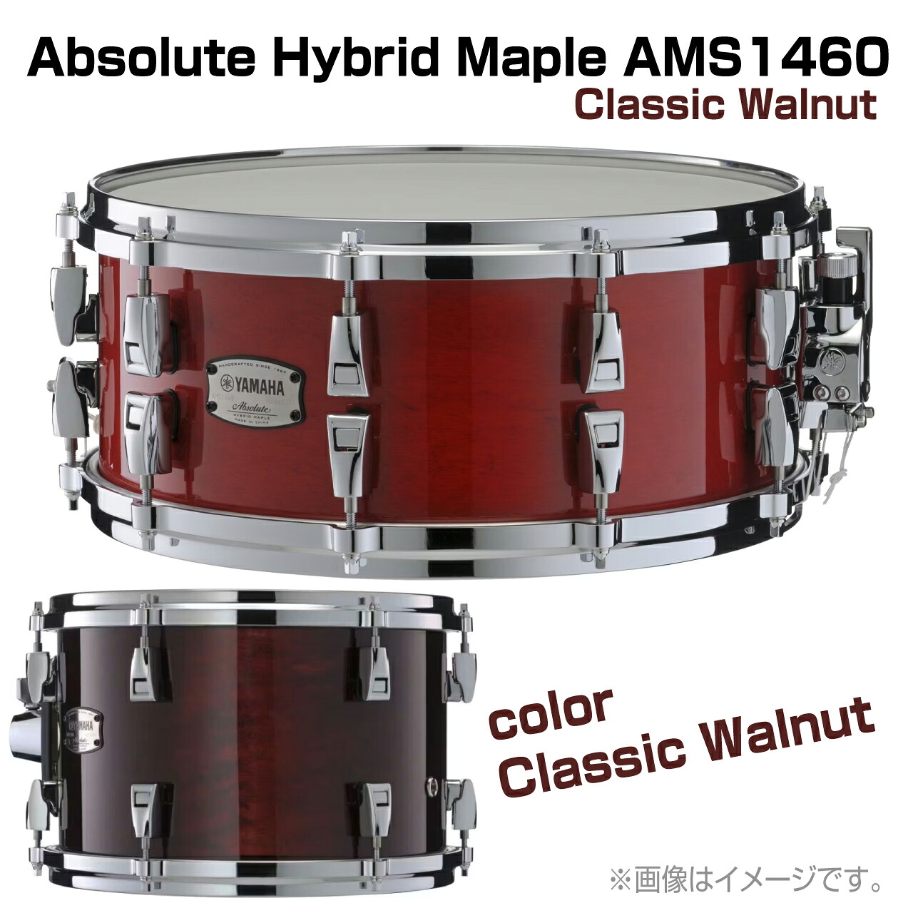 YAMAHA ヤマハ AMS1460 Classic Walnut Absolute Hybrid Maple ドラム スネア 木胴 メイプル アブソリュート【AMS1460】【 4月6日時点メーカー在庫あり 】