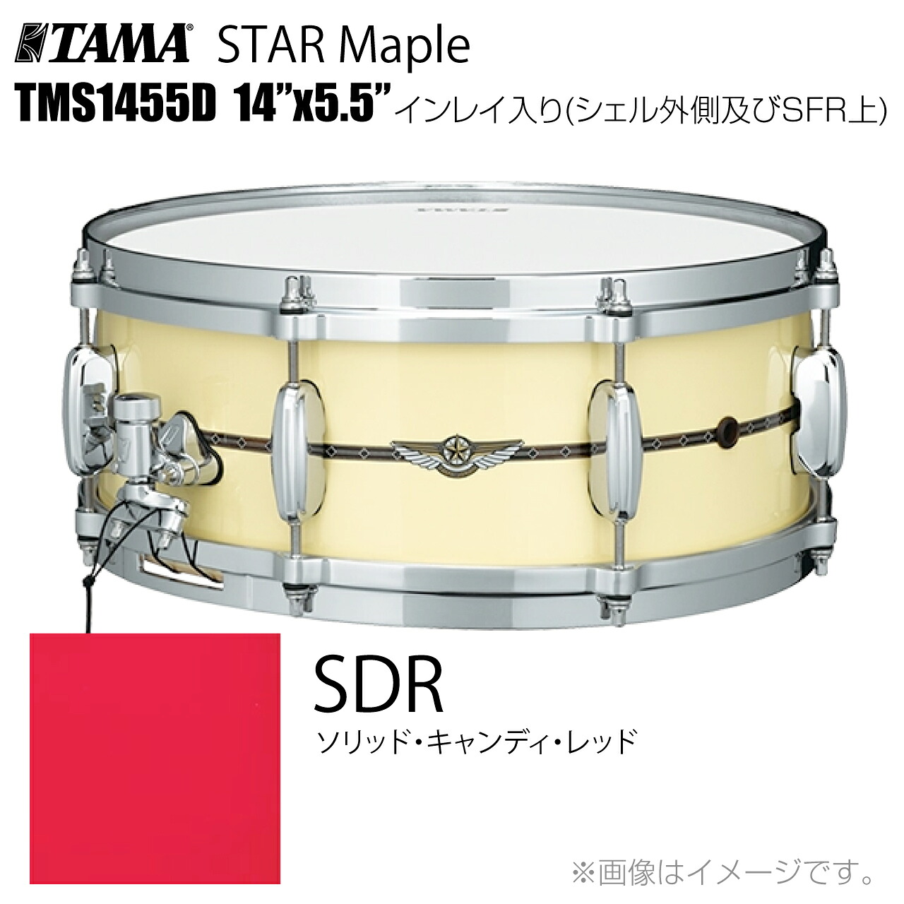 TAMA タマ STAR Maple TMS1455D SDR インレイ入り(シェル外側とSFR) ドラム スネア【TMS1455D SDR】【ケース付き 代引不可 受注生産 納期要確認 】 スター スターメイプル|ワタナベ楽器 SHOP