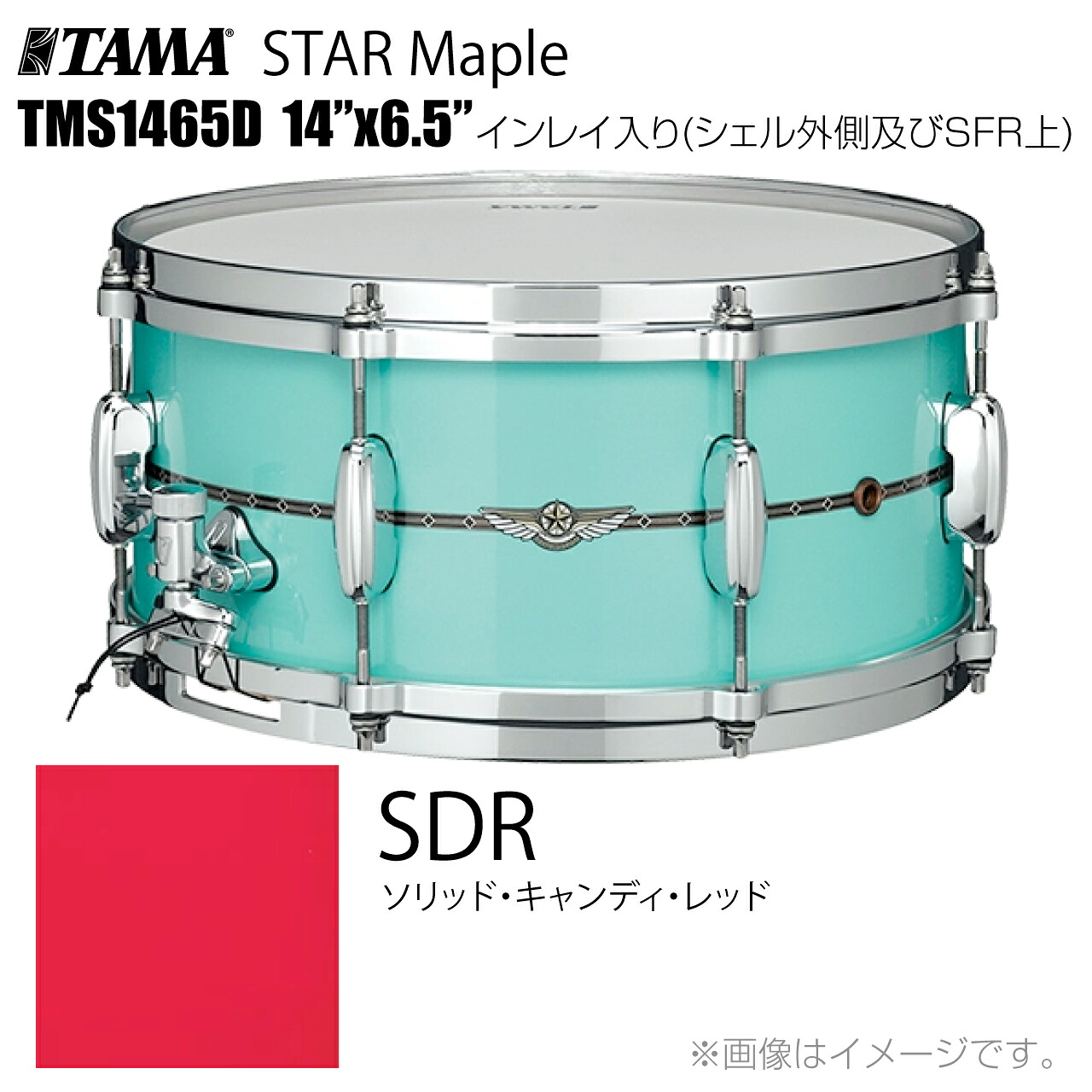 TAMA タマ STAR Maple TMS1465D SDR インレイ入り(シェル外側とSFR) ドラム スネア【TMS1465D SDR】【ケース付き 代引不可 受注生産 納期要確認 】 スター スターメイプル|ワタナベ楽器 SHOP