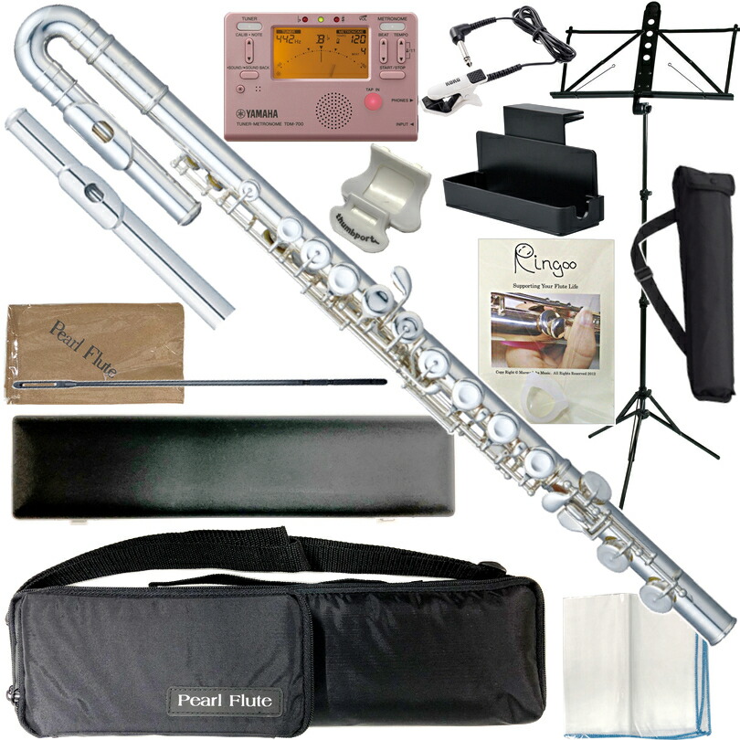 Pearl Flute パールフルート PF-505EUS U字 フルート ストレート頭部管付き Eメカニズム 銀メッキ PF505EUS セットE　以下対応不可 北海道 沖縄 離島