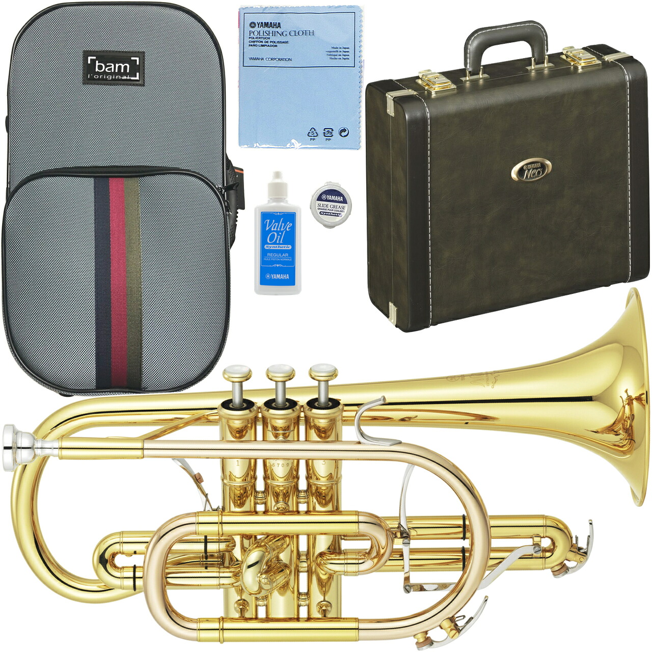 YAMAHA ヤマハ 5年保証サービス対象 YCR-8335 コルネット B♭ ラッカー イエローブラス ショート セット B　以下対応不可 北海道 沖縄 離島 代引き｜ワタナベ楽器　ＳＨＯＰ