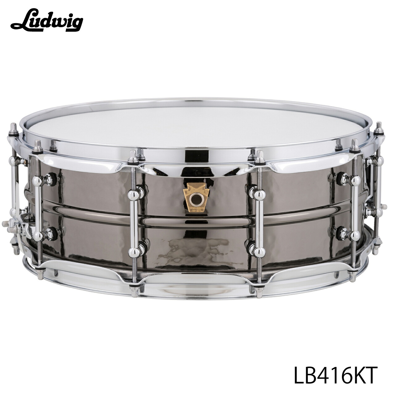 LUDWIG ラディック 次回分 LB416KT ブラックビューティー ハンマード チューブラグ【LB416KT】【入荷待ち ご予約受付中 】 ブラスシェル ドラム スネア｜ワタナベ楽器　ＳＨＯＰ