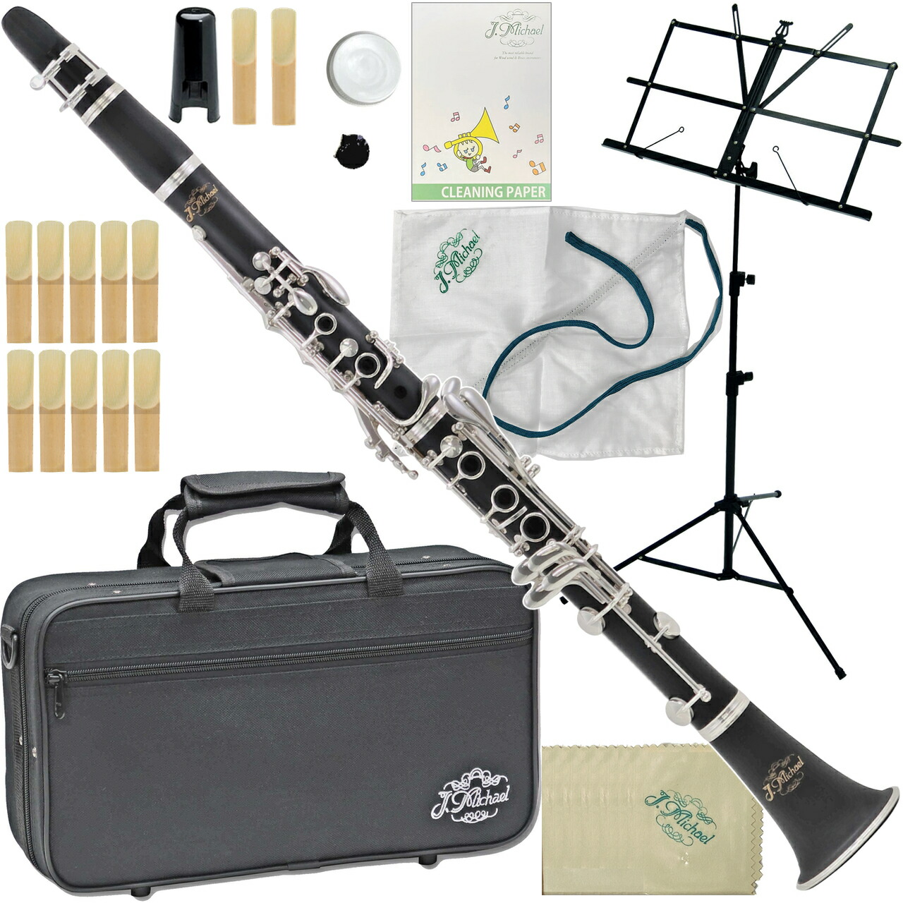 楽天市場】J Michael B♭クラリネット CL-470 マウスピースパッチ付き