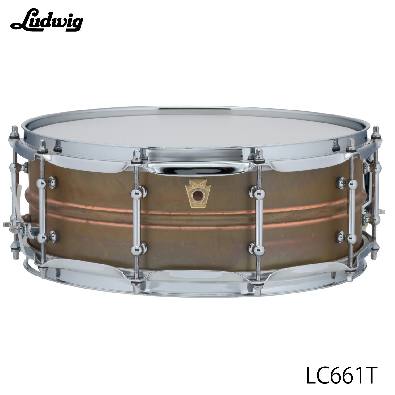 LUDWIG ラディック LC661T コパーフォニック チューブラグ 5インチ【LC661T】 コパーシェル ドラム スネア