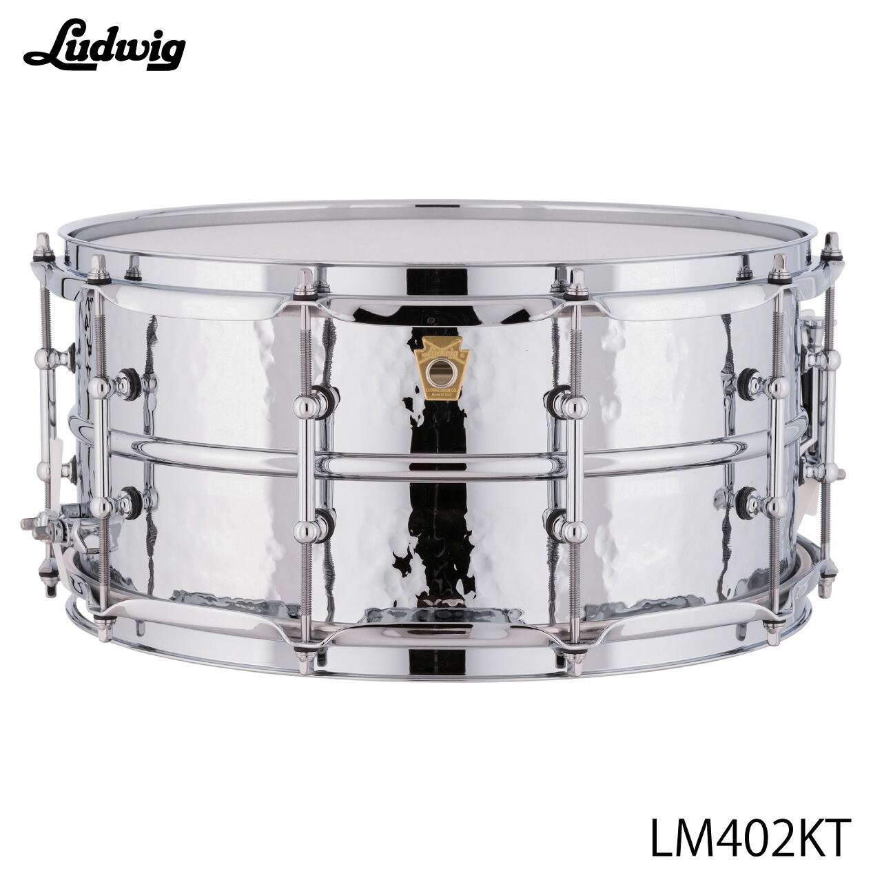 LUDWIG ラディック LM402KT スープラフォニック ハンマード チューブラグ 6.5インチ【LM402KT】 アルミシェル ドラム スネア｜ワタナベ楽器　ＳＨＯＰ