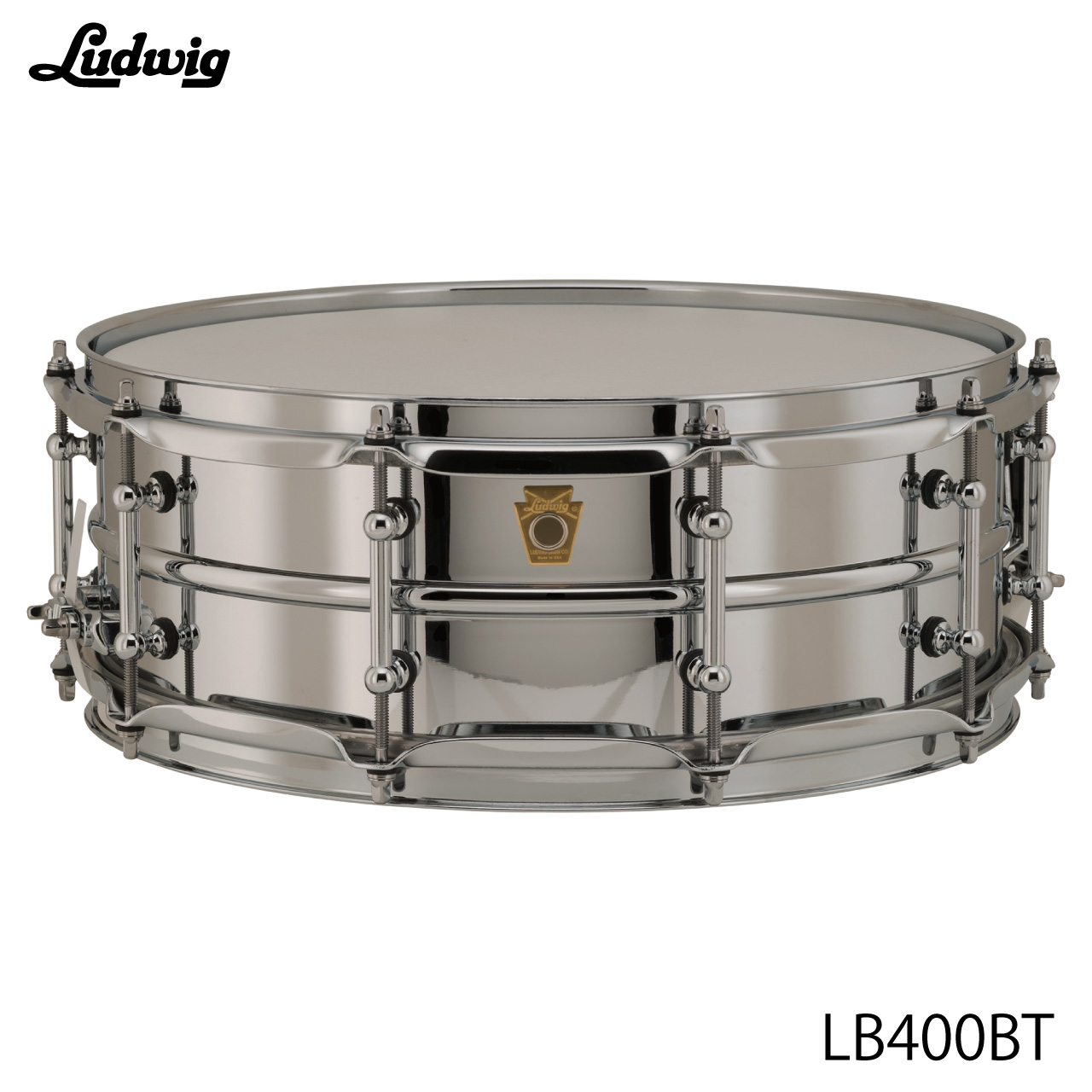 LUDWIG ラディック LB400BT クロームオーバーブラス チューブラグ 5インチ【LB400BT】 ブラスシェル ドラム スネア|ワタナベ楽器 SHOP