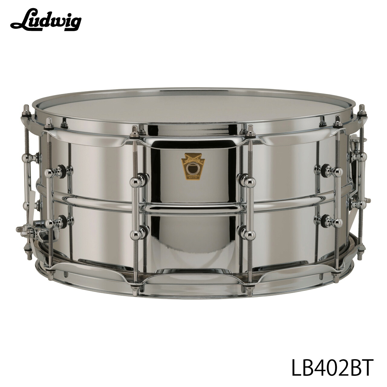LUDWIG ラディック LB402BT クロームオーバーブラス チューブラグ 6.5インチ【LB402BT】 ブラスシェル ドラム スネア|ワタナベ楽器 SHOP