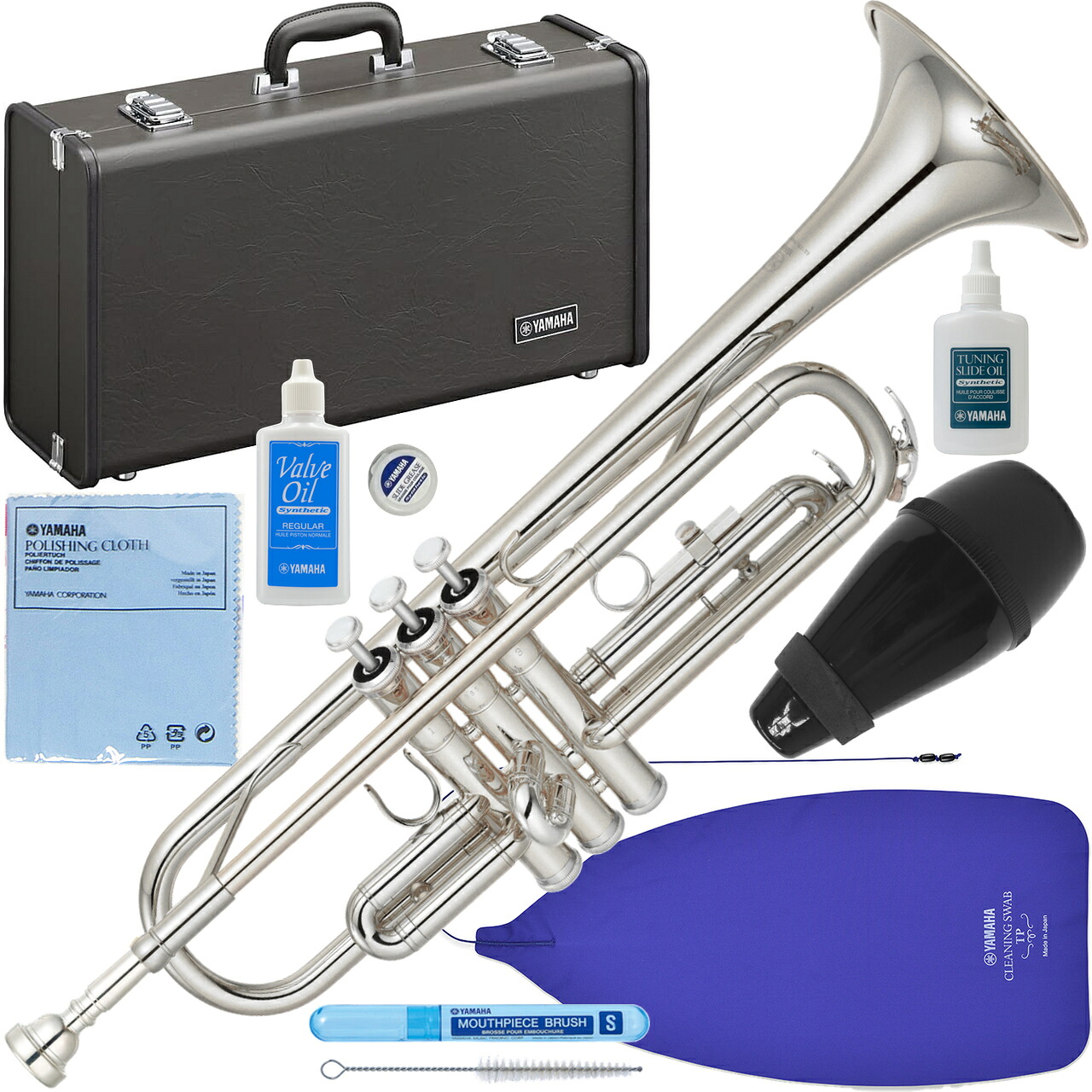 YAMAHA ヤマハ 5年保証サービス対象 YTR-2330S トランペット 銀メッキ シルバー 管楽器 B♭ Trumpet セットG　以下対応不可 北海道 沖縄 離島 代引き