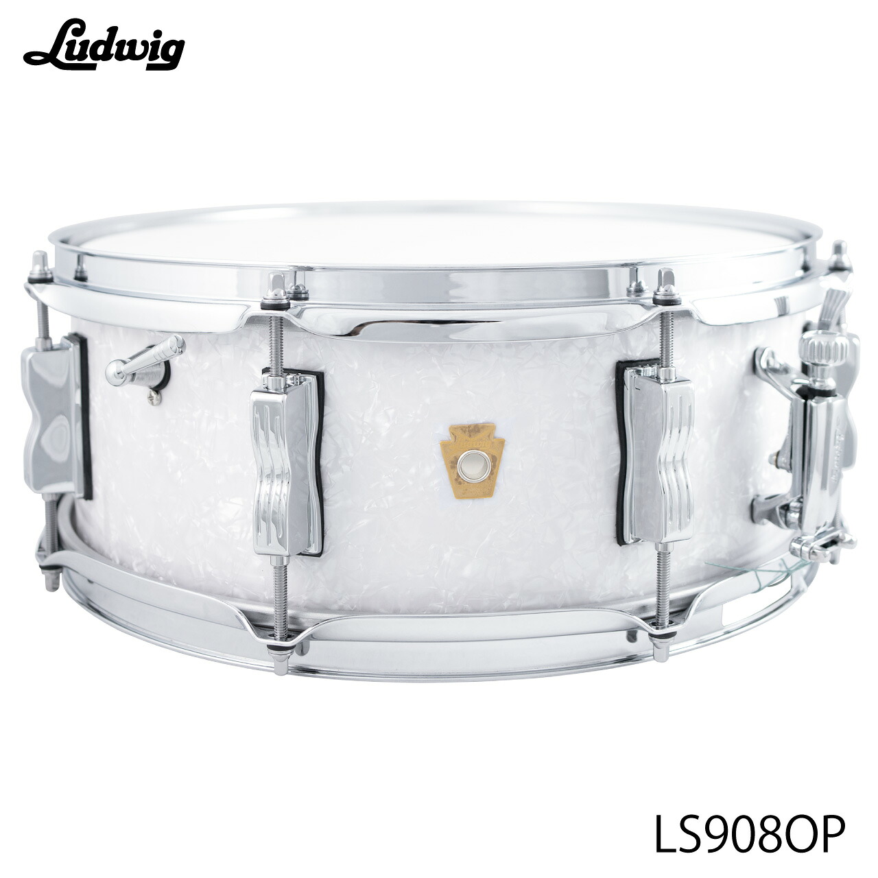 LUDWIG ラディック LS908OP White Marine Pearl ジャズフェスト【LS908OP】 木胴 ポプラ マホガニー ドラム スネア|ワタナベ楽器 SHOP
