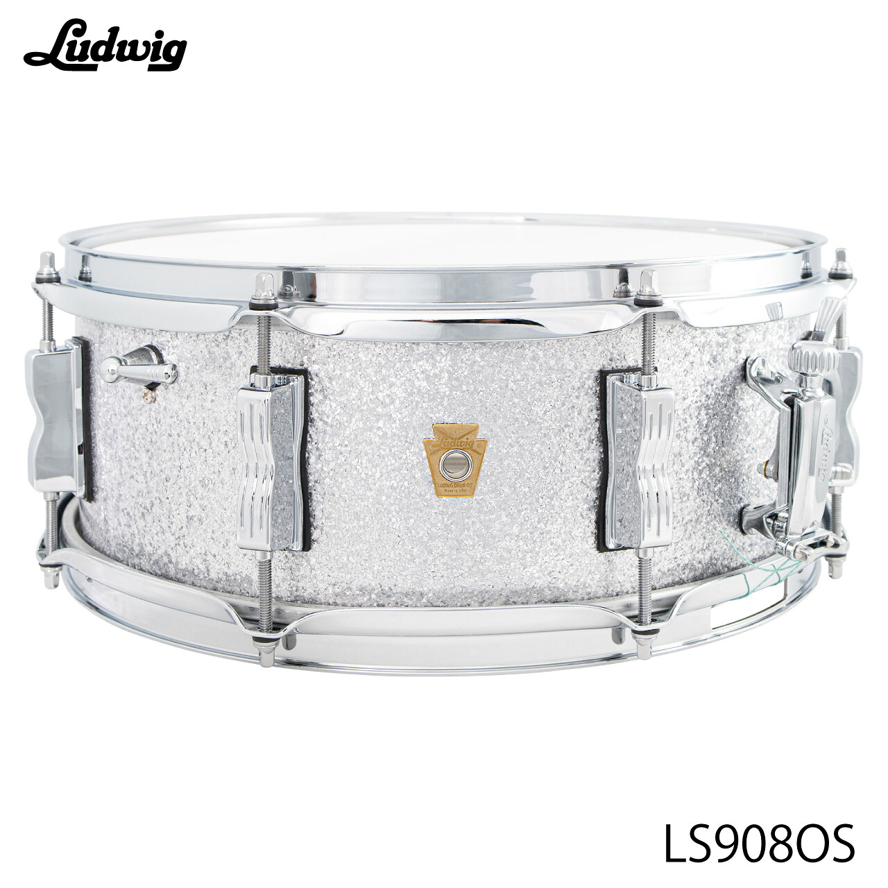 LUDWIG ラディック LS908OS Silver Sparkle ジャズフェスト【LS908OS】 木胴 ポプラ マホガニー ドラム スネア|ワタナベ楽器 SHOP