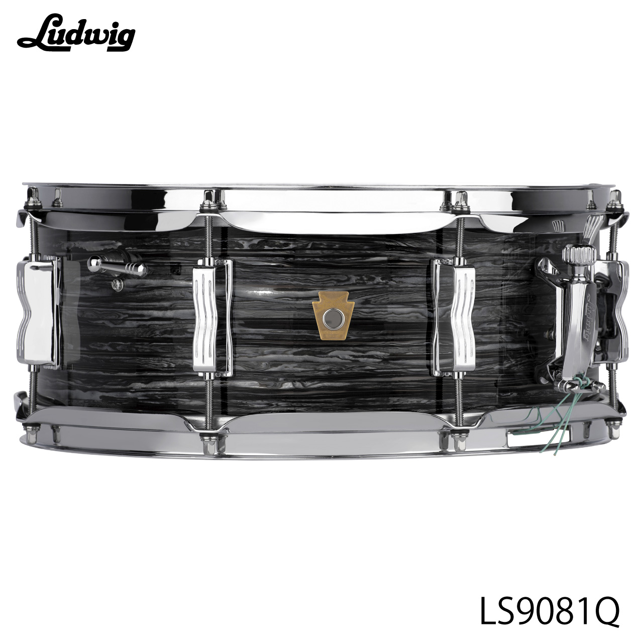 LUDWIG ラディック LS9081Q Vintage Black Oyster ジャズフェスト【LS9081Q】 木胴 ポプラ マホガニー ドラム スネア|ワタナベ楽器 SHOP