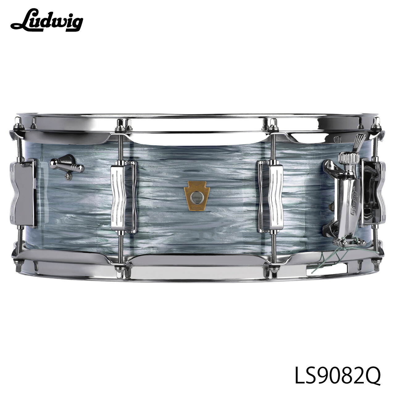 LUDWIG ラディック LS9082Q Vintage Blue Oyster ジャズフェスト【LS9082Q】 木胴 ポプラ マホガニー ドラム スネア｜ワタナベ楽器　ＳＨＯＰ