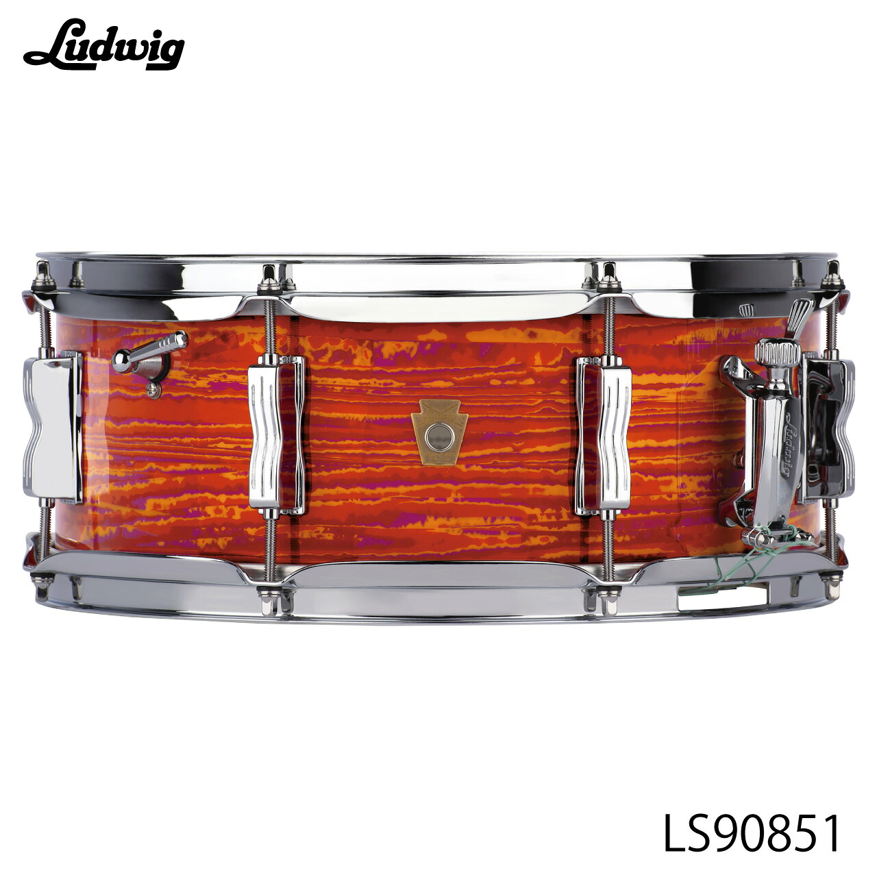 LUDWIG ラディック LS90851 Mod Orange ジャズフェスト【LS90851】 木胴 ポプラ マホガニー ドラム スネア|ワタナベ楽器 SHOP