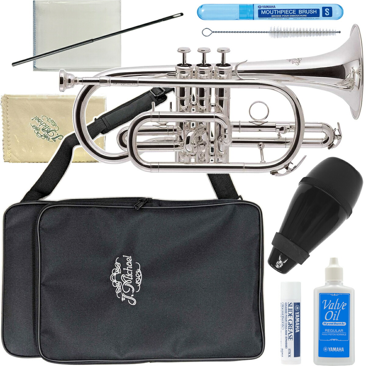 『美品』J.Michael CT-420 コルネット　ジェイマイケル Jマイケル CT-420 コルネット セミハードケース付属 トランペットから