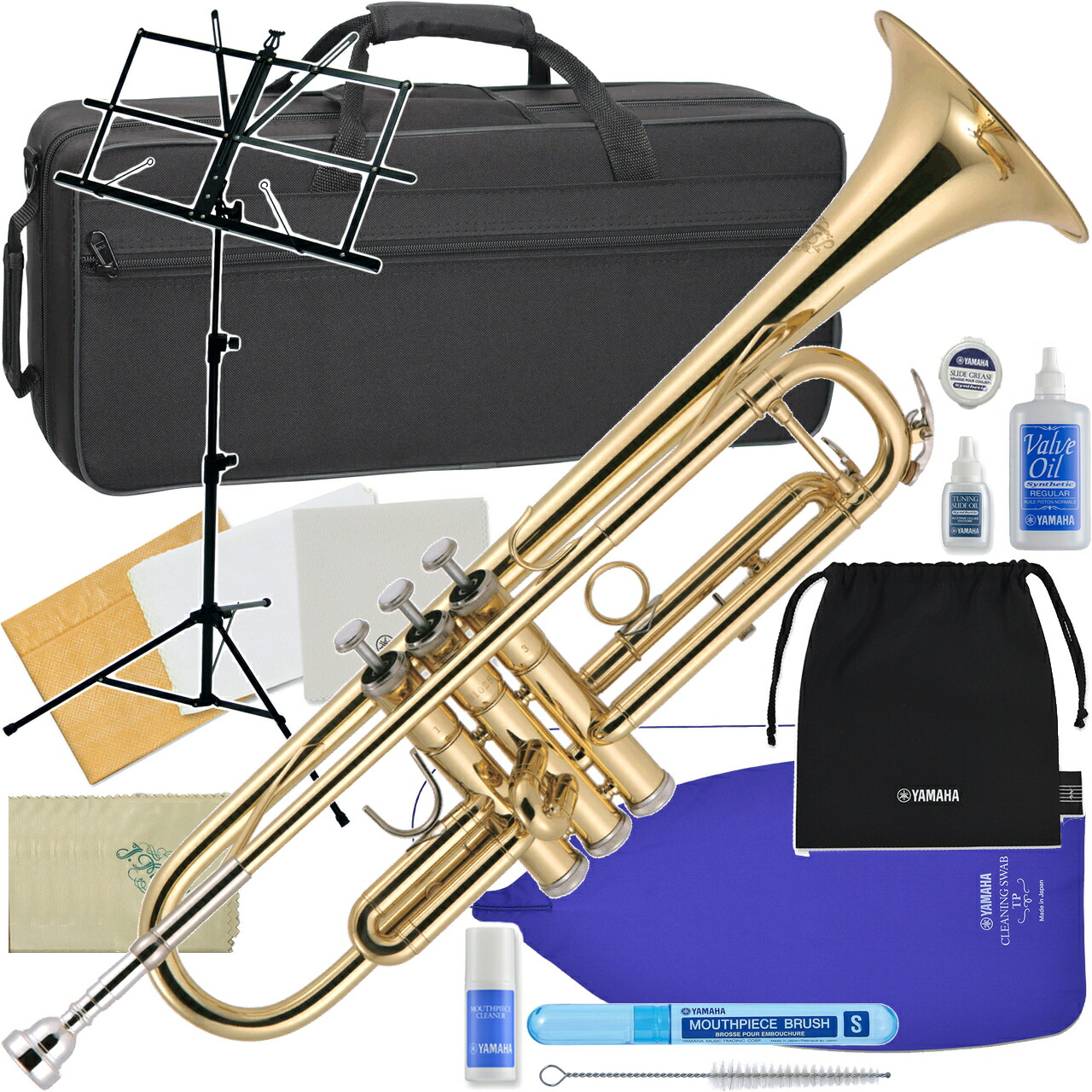 J Michael Jマイケル 3年保証 TR-200 トランペット ラッカー ゴールド B♭ Trumpet セットL　北海道 沖縄 離島不可 代引不可 同梱不可｜ワタナベ楽器　ＳＨＯＰ