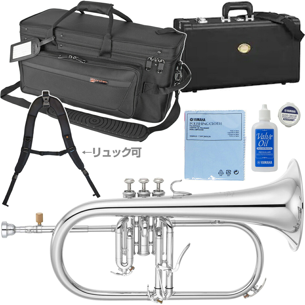 YAMAHA ヤマハ 5年保証サポート対象 YFH-8315GS フリューゲルホルン 銀メッキ ゴールドブラス カスタム セットA　以下対応不可 北海道 沖縄 離島 代引き