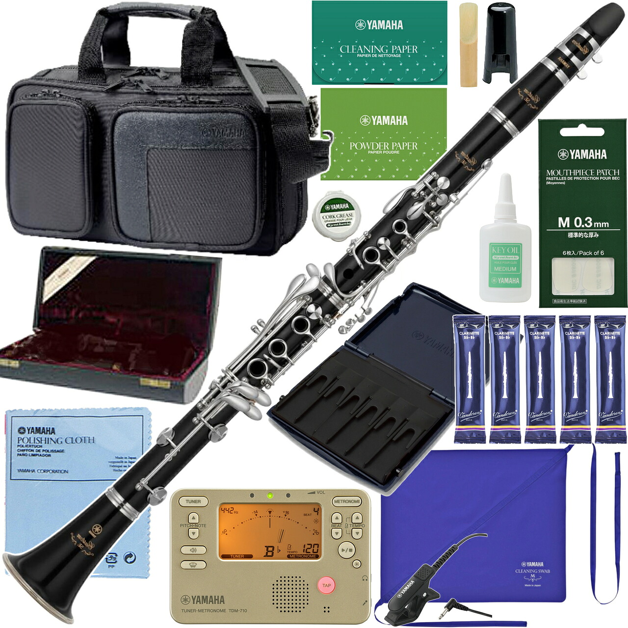 YAMAHA ヤマハ 5年保証サポート対象 YCL-SE B♭ クラリネット 木製 グラナディラ カスタム clarinet SE Custom セットC　以下対応不可 北海道 沖縄 離島 代引き