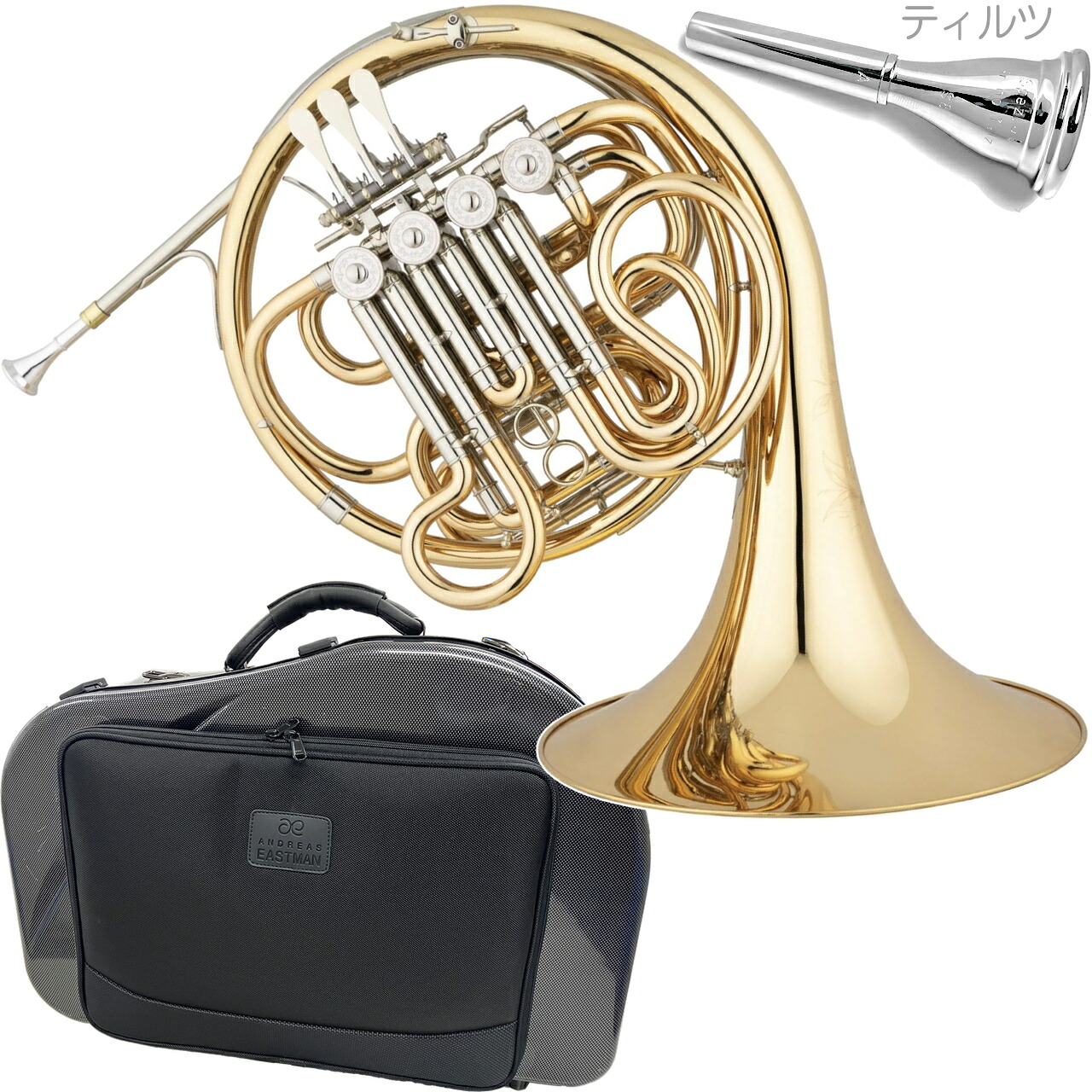 EASTMAN イーストマン EFH683GD フレンチホルン ゴールドブラス ガイヤータイプ フルダブル デタッチャブル セット B　以下対応不可 北海道 沖縄 離島 代引き