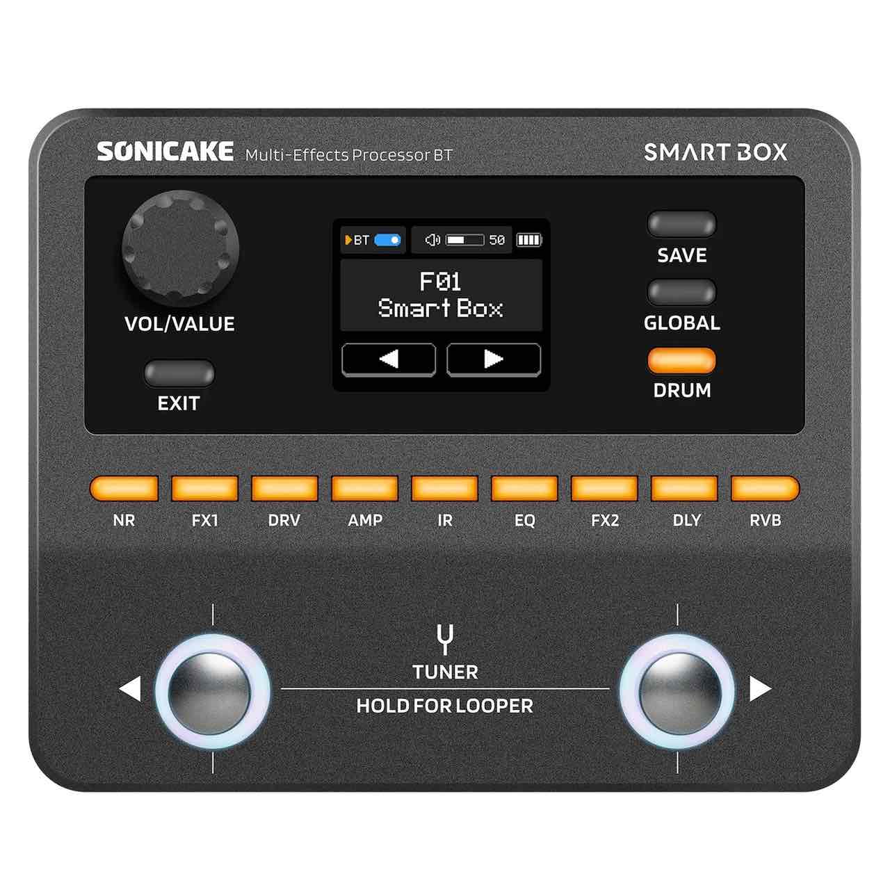 Sonicake ソニケーキ SMARTBOX QME-20 エフェクター スマートボックス 小型 練習 自宅 軽音 QME-20 POCKET MASTERの進化系 マルチエフェクター