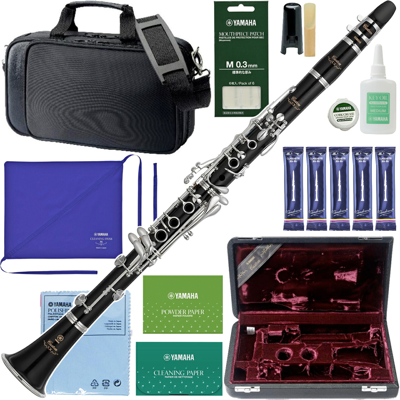 YAMAHA ヤマハ 5年保証サービス対象 YCL-CX B♭ クラリネット 木製 カスタム CX 管楽器 clarinet Custom セットB　以下対応不可 北海道 沖縄 離島 代引き｜ワタナベ楽器　ＳＨＯＰ 190,575円